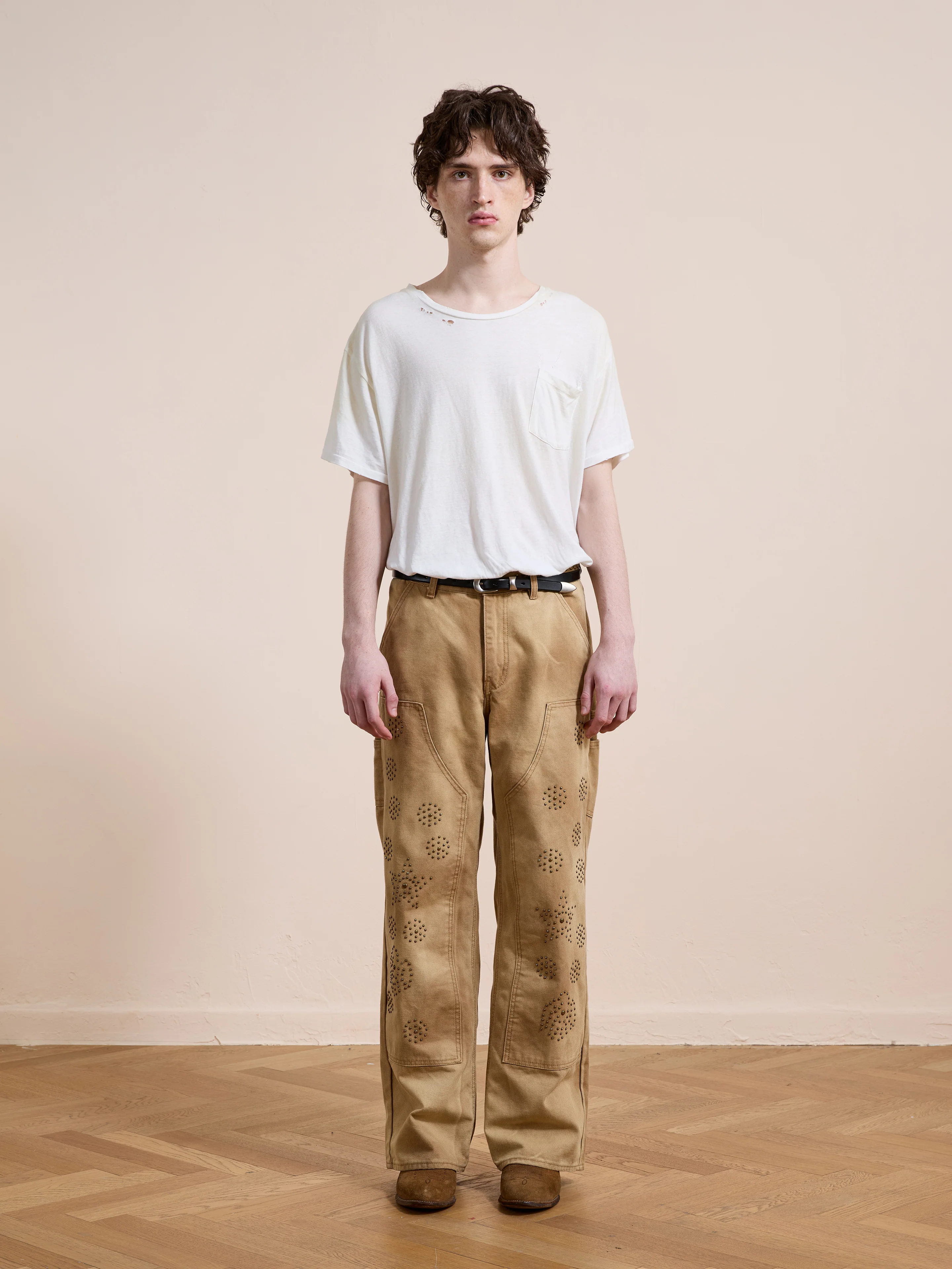 Canvas Studded Work Pants - Image 3