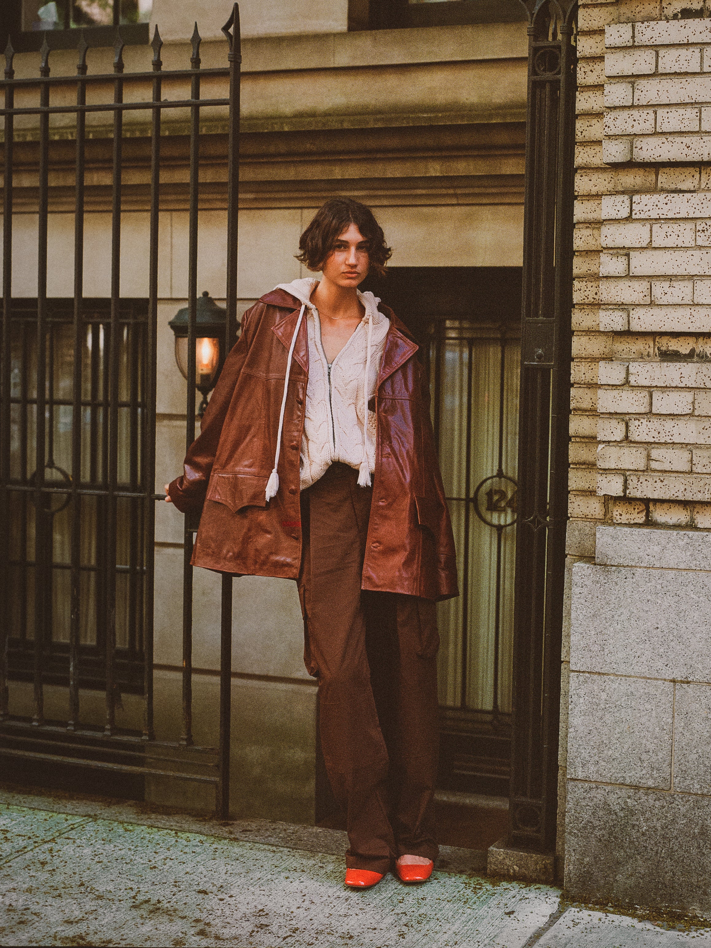 Western Oversized Leather Blazer - Image 10