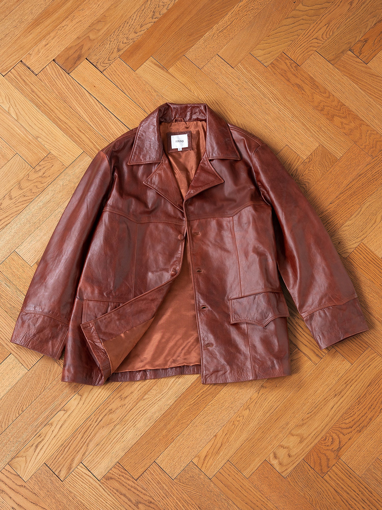 Western Oversized Leather Blazer - Image 17