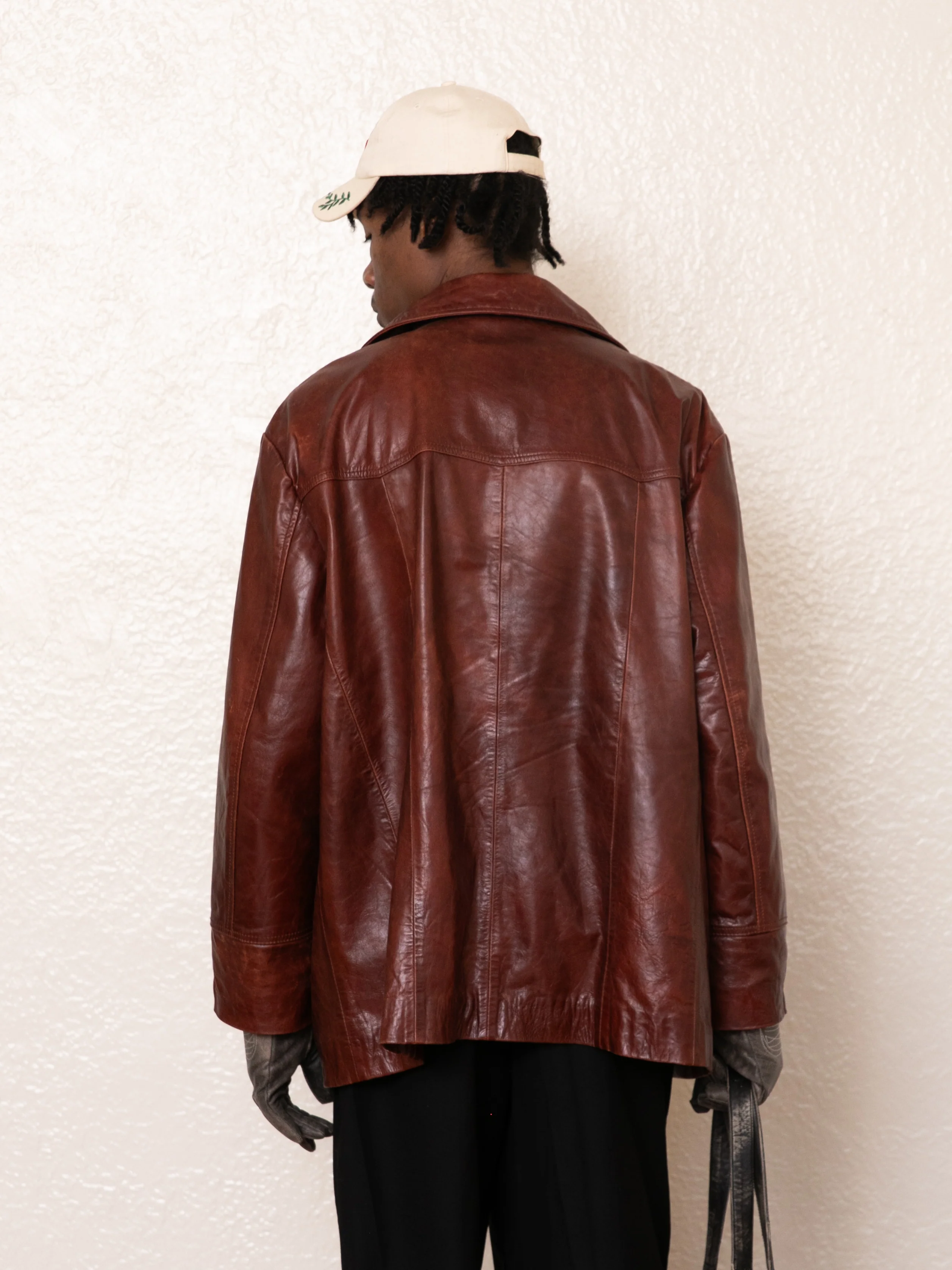 Western Oversized Leather Blazer - Image 19