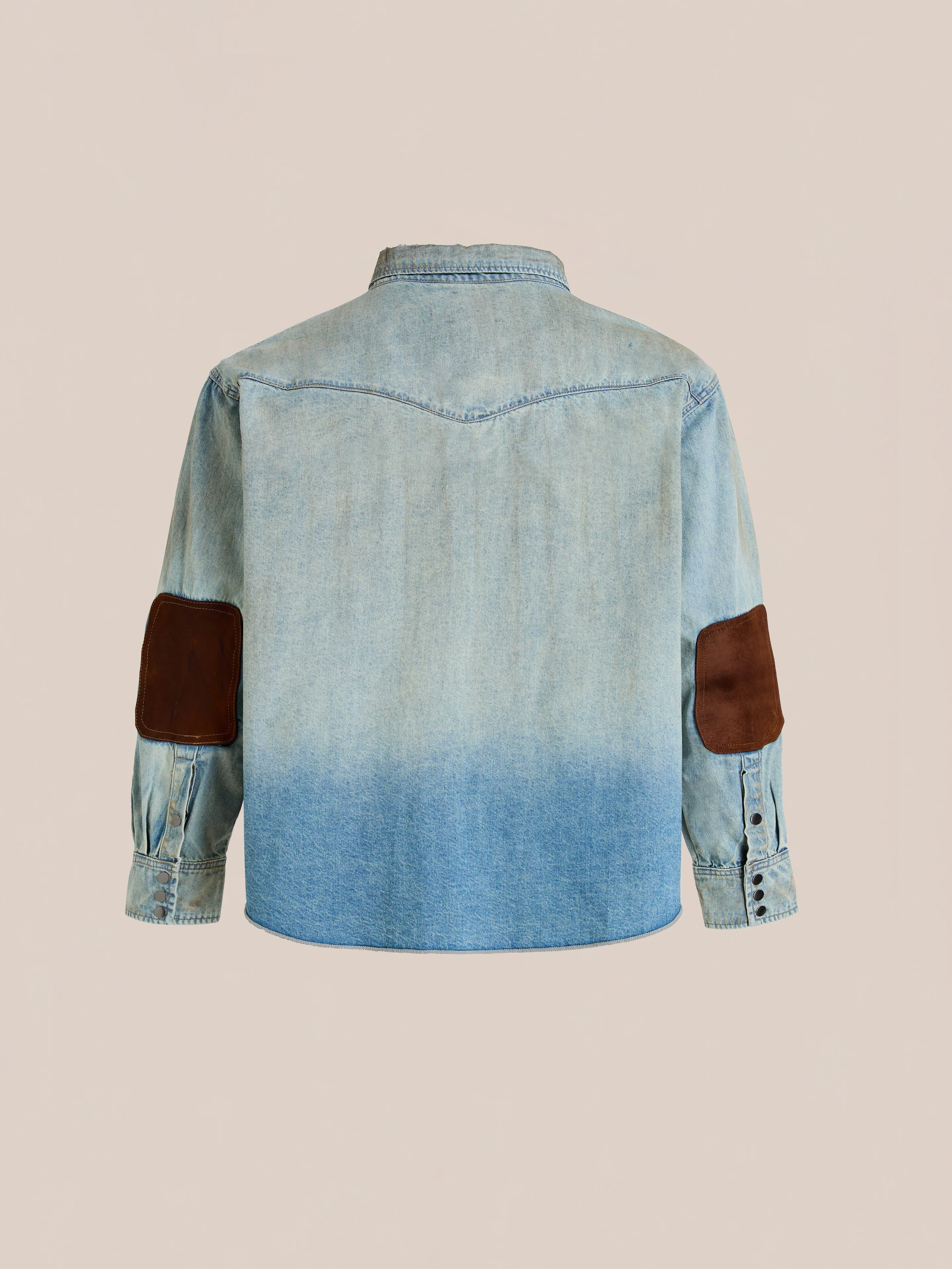 Denim Western Snap Button Shirt - Image 13