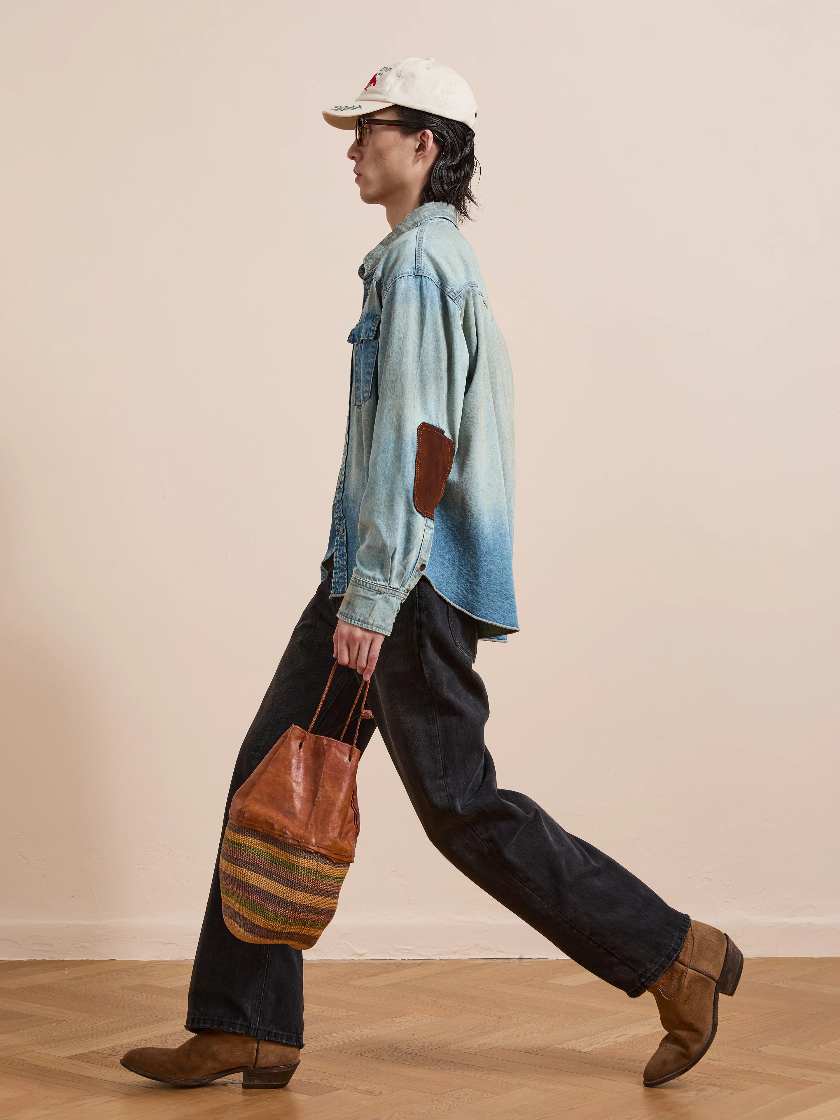 Denim Western Snap Button Shirt - Image 7
