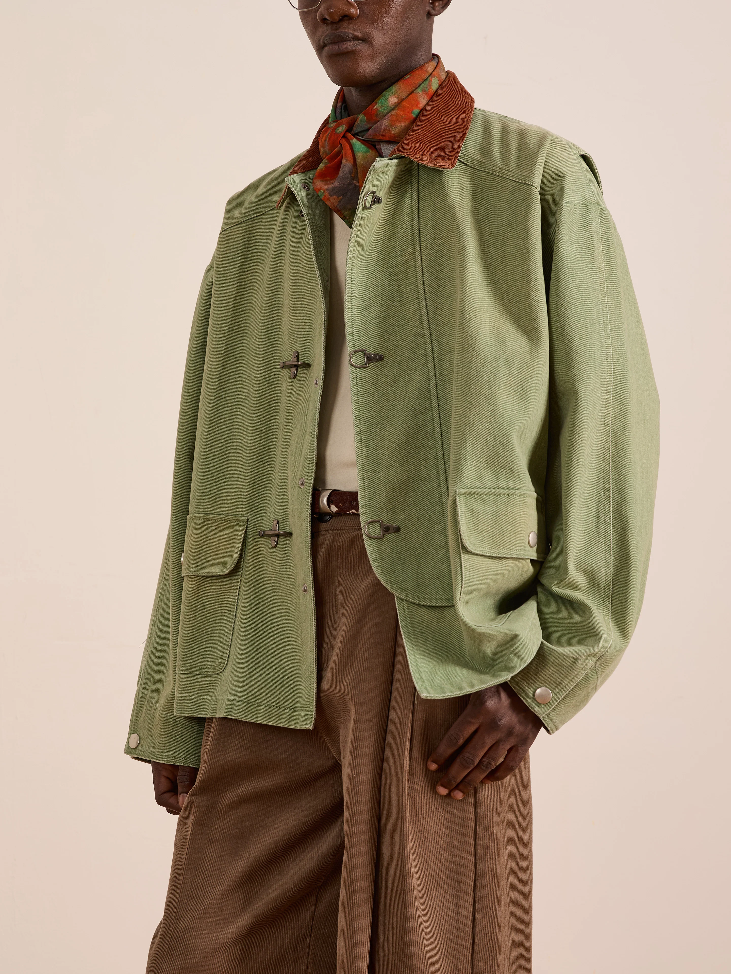 Washed Fireman Clasp Workshop Jacket - Image 2