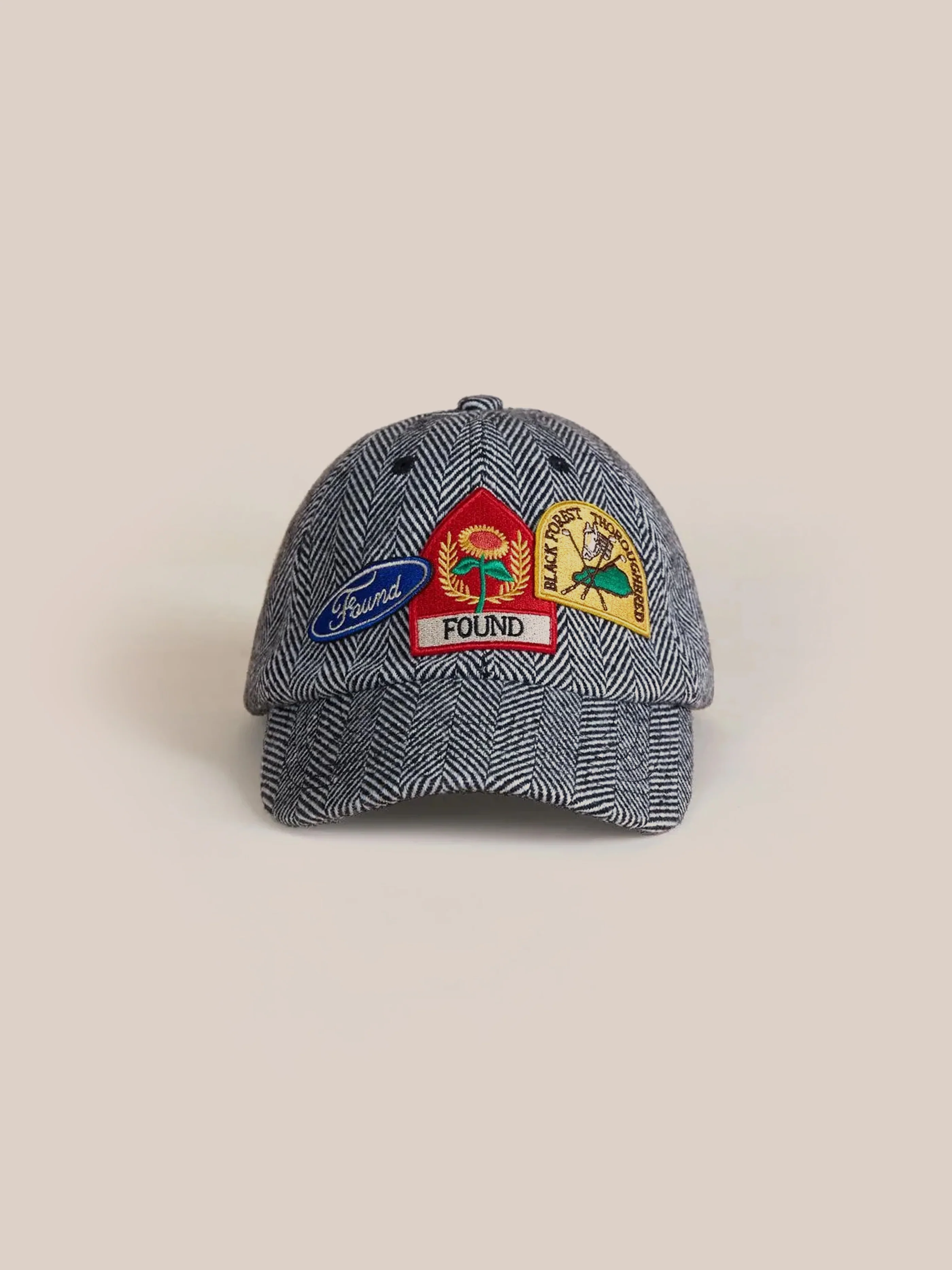 Herringbone Tweed Patch Cap - Image 3