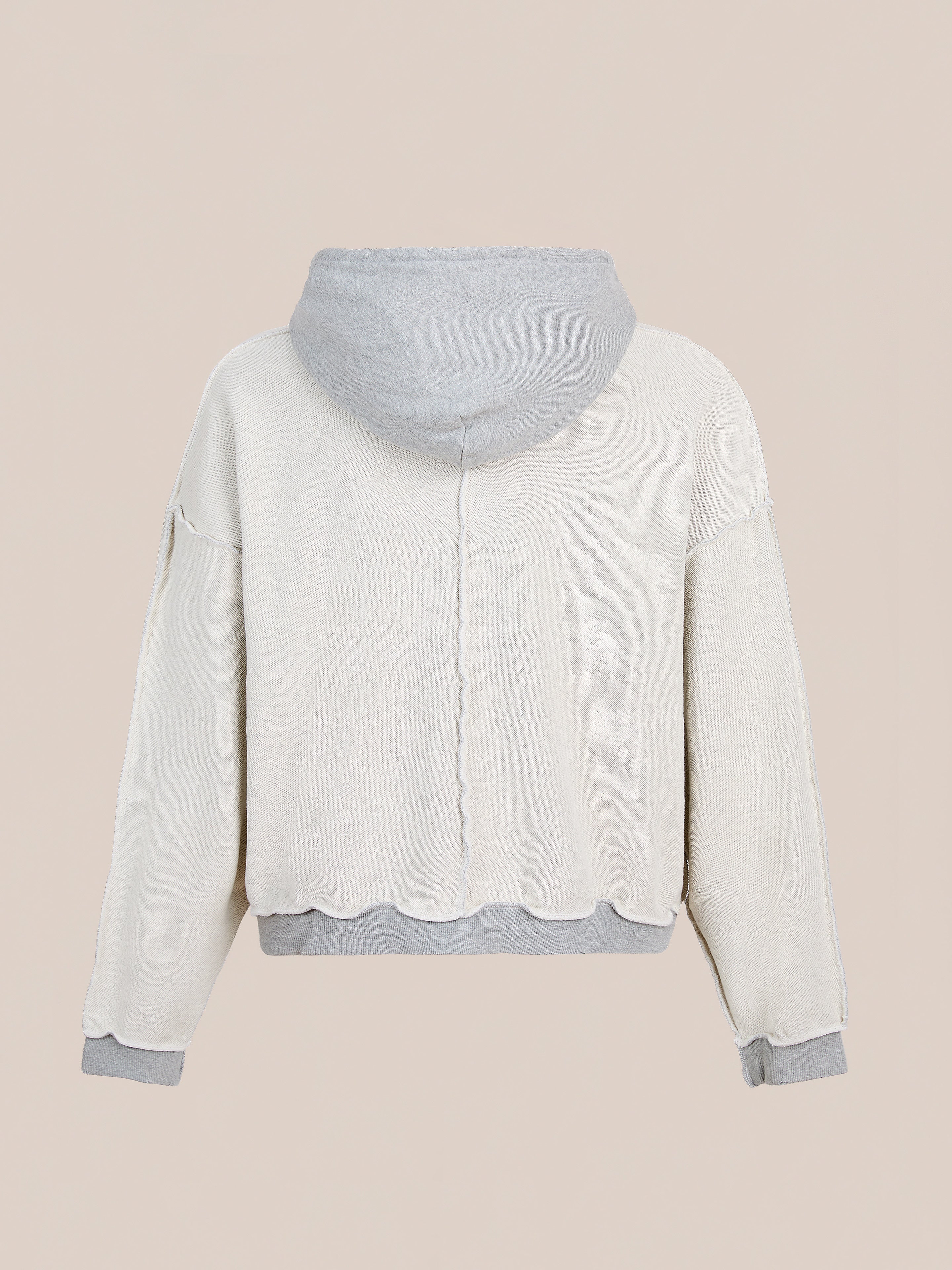 Deconstructed Terry Zip Up Hoodie - Image 9