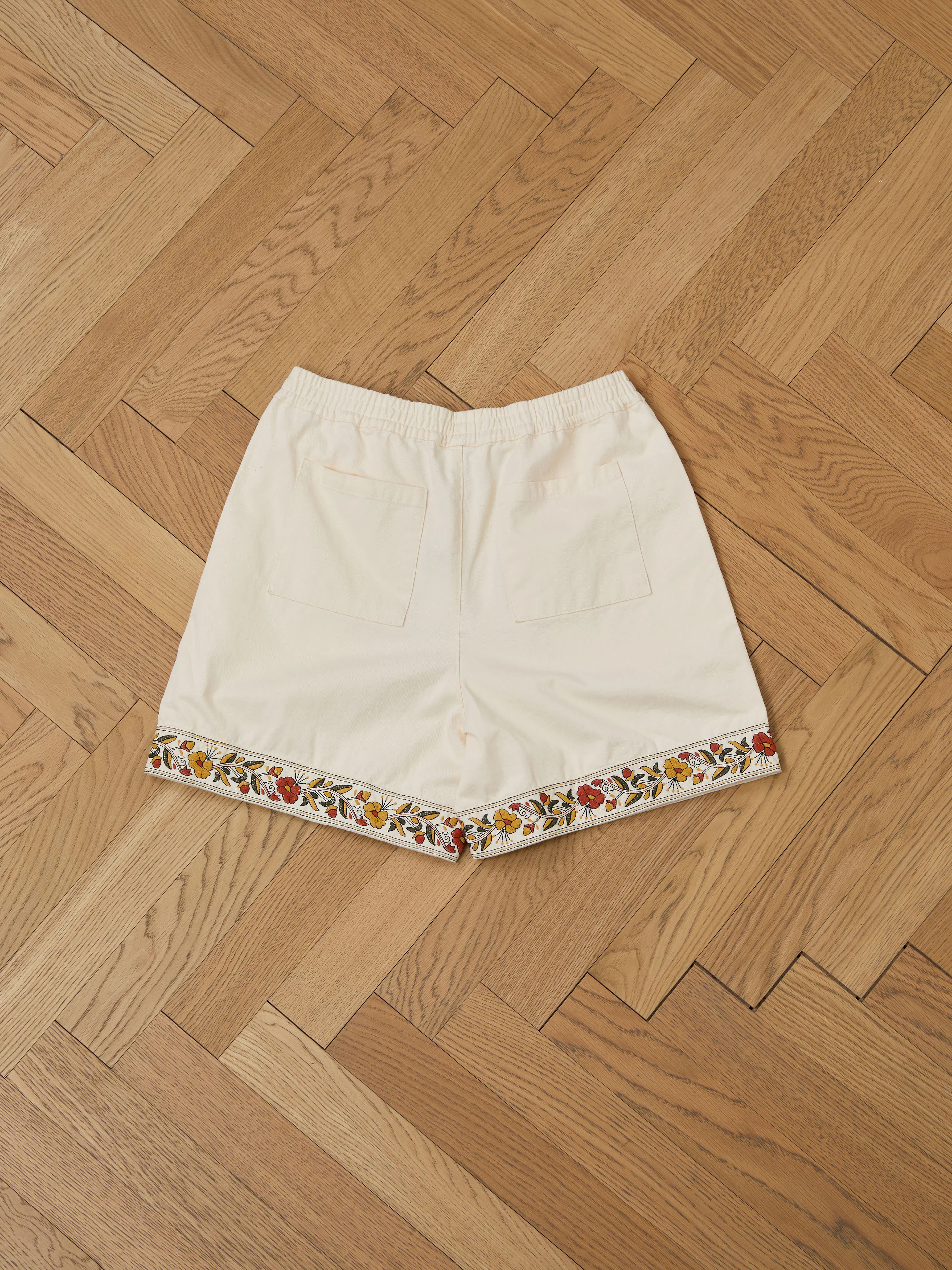 Kantha Floral Work Shorts - Image 13