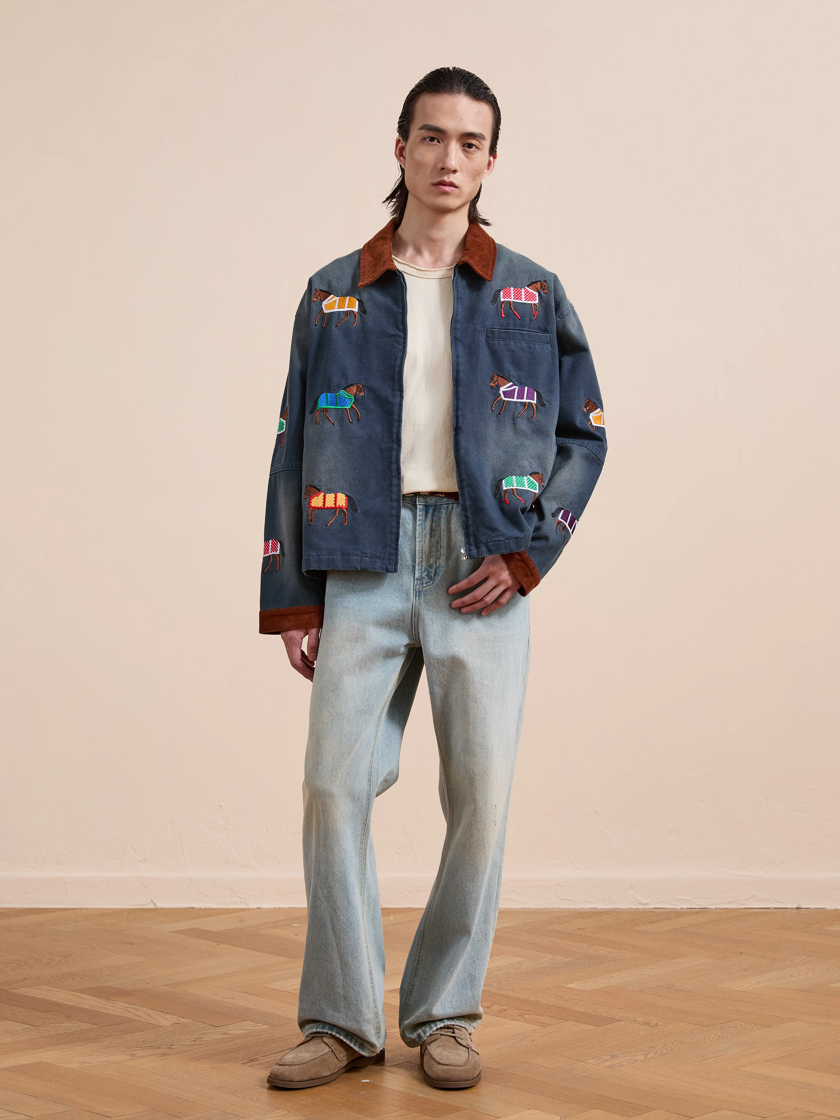 Lariat Horse Embroidered Work Jacket - Image 14