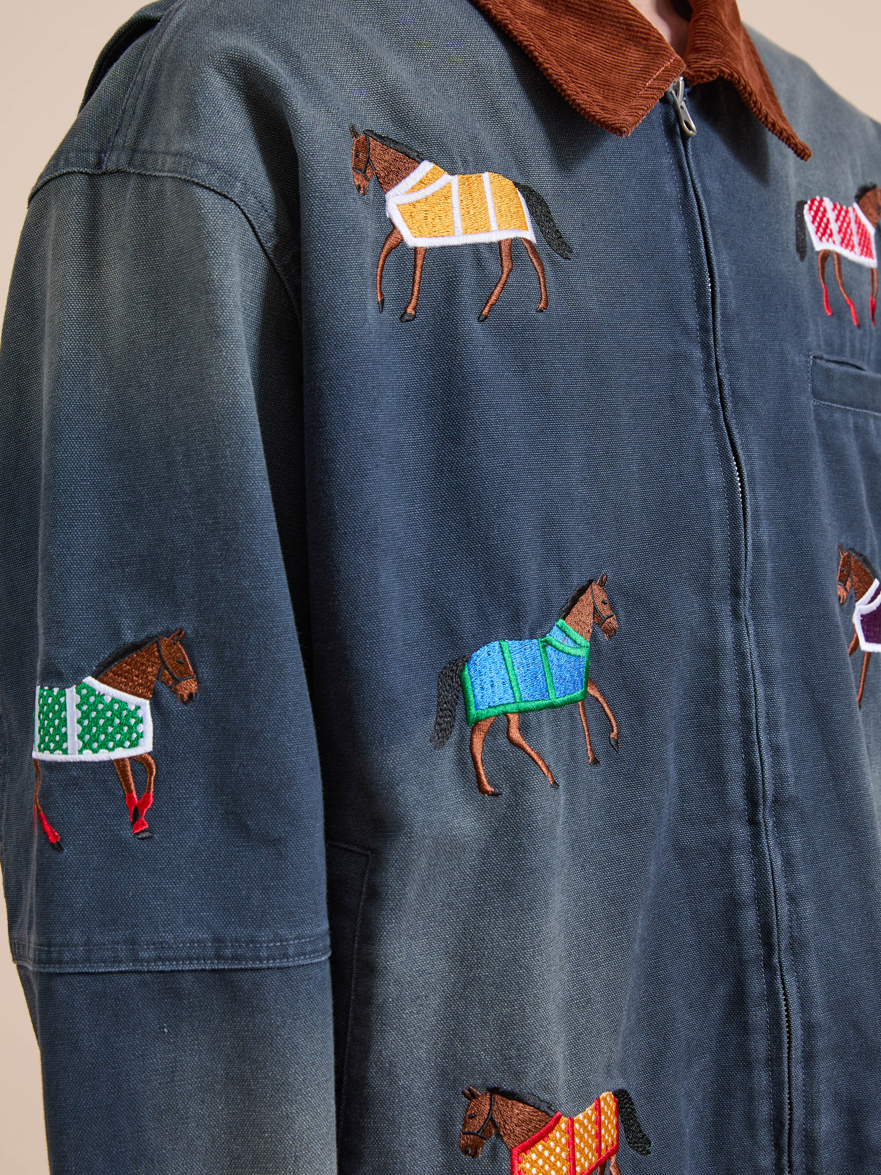 Lariat Horse Embroidered Work Jacket - Image 19