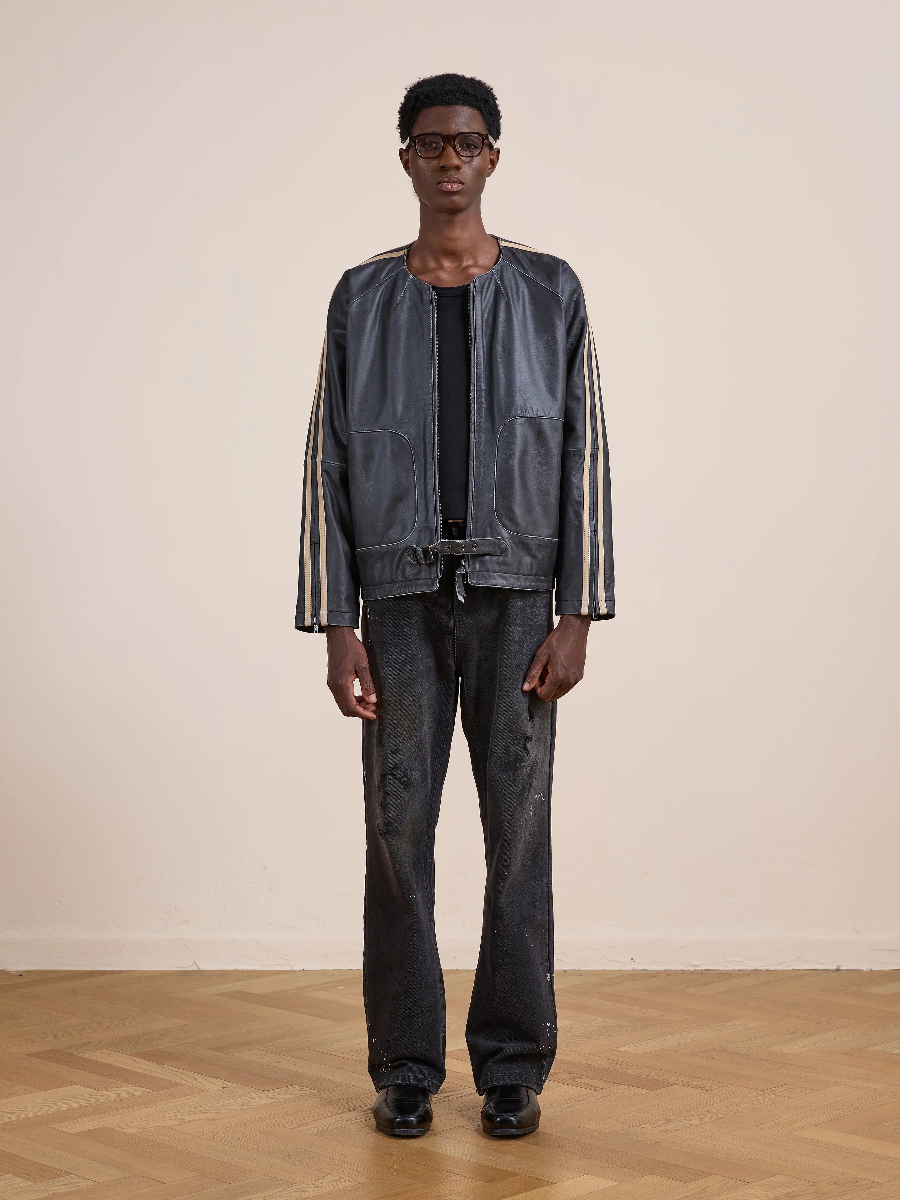 Leather Track Jacket - Image 10