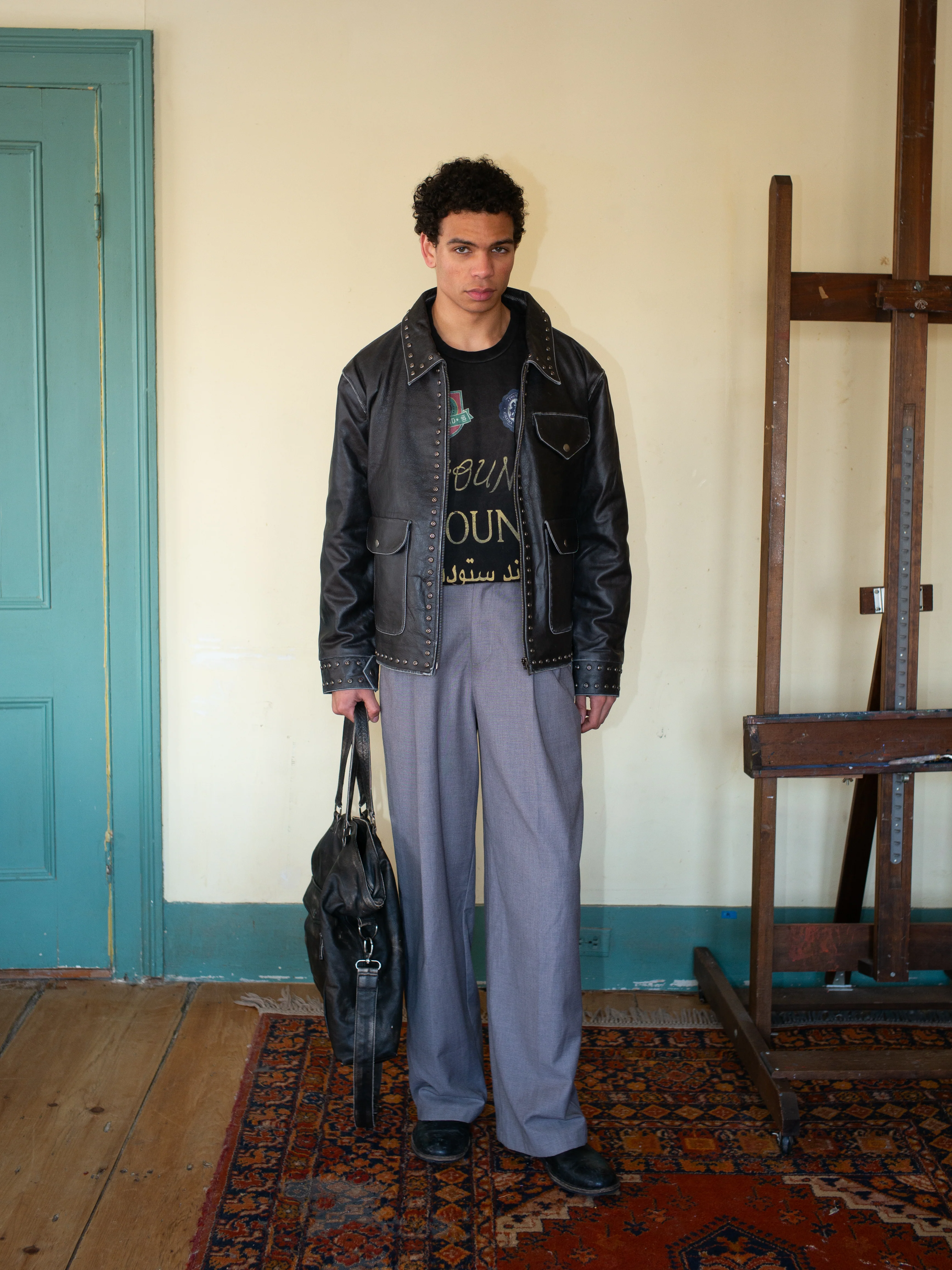 Studded Leather Pocket Jacket - Image 7