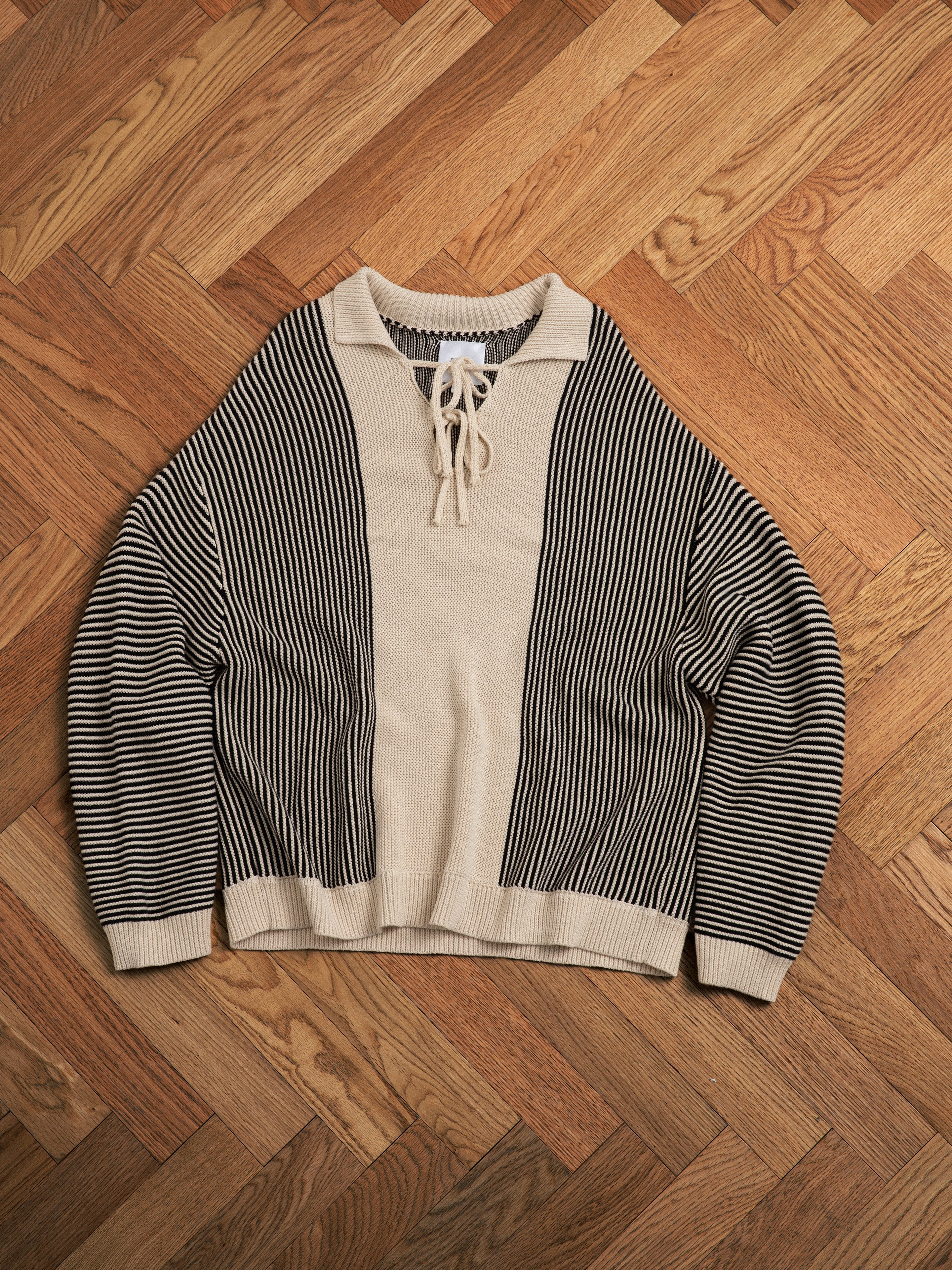 Tabas Tie Knit Collared Sweater - Image 9