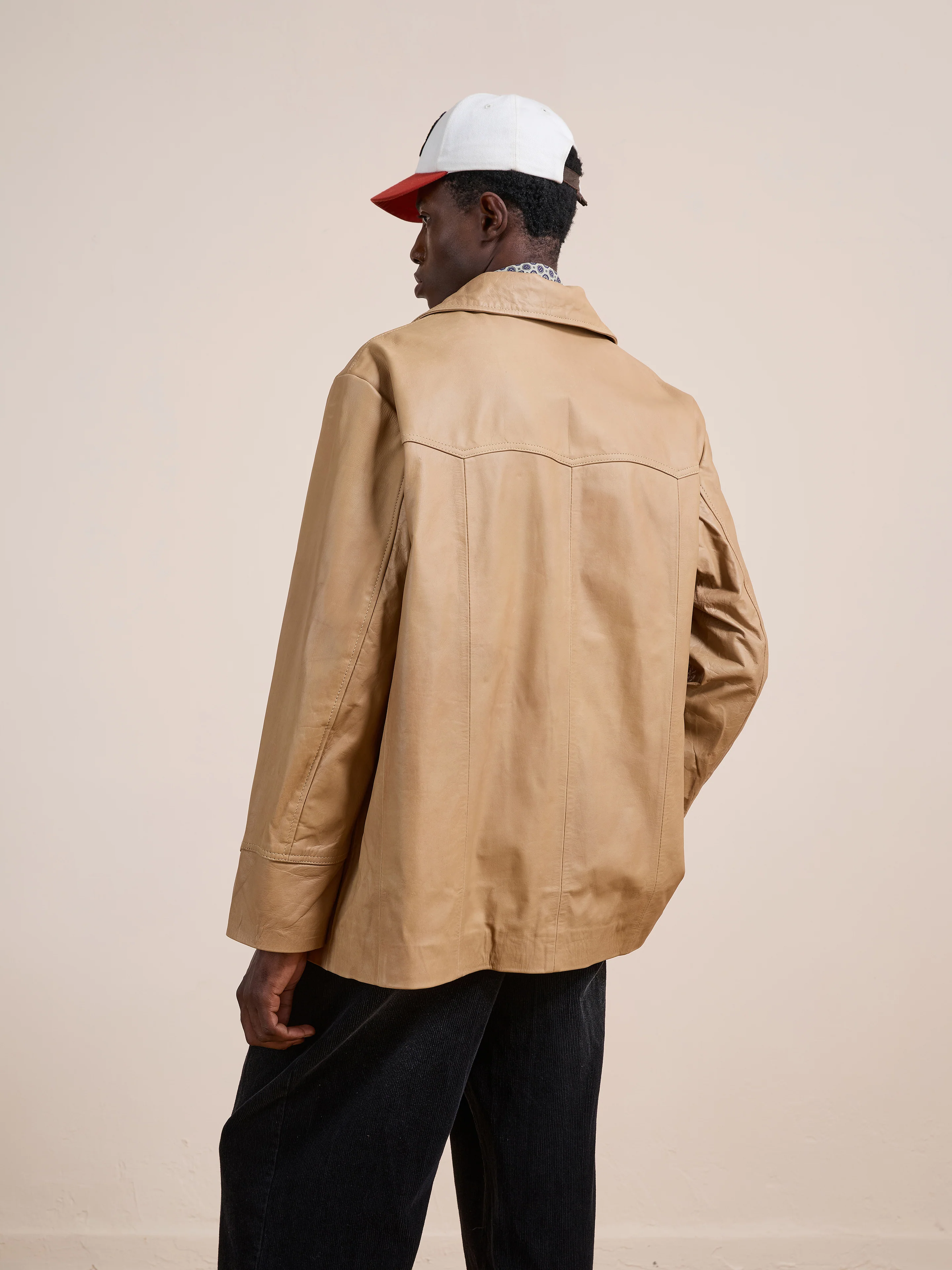 Western Oversized Leather Blazer - Image 19