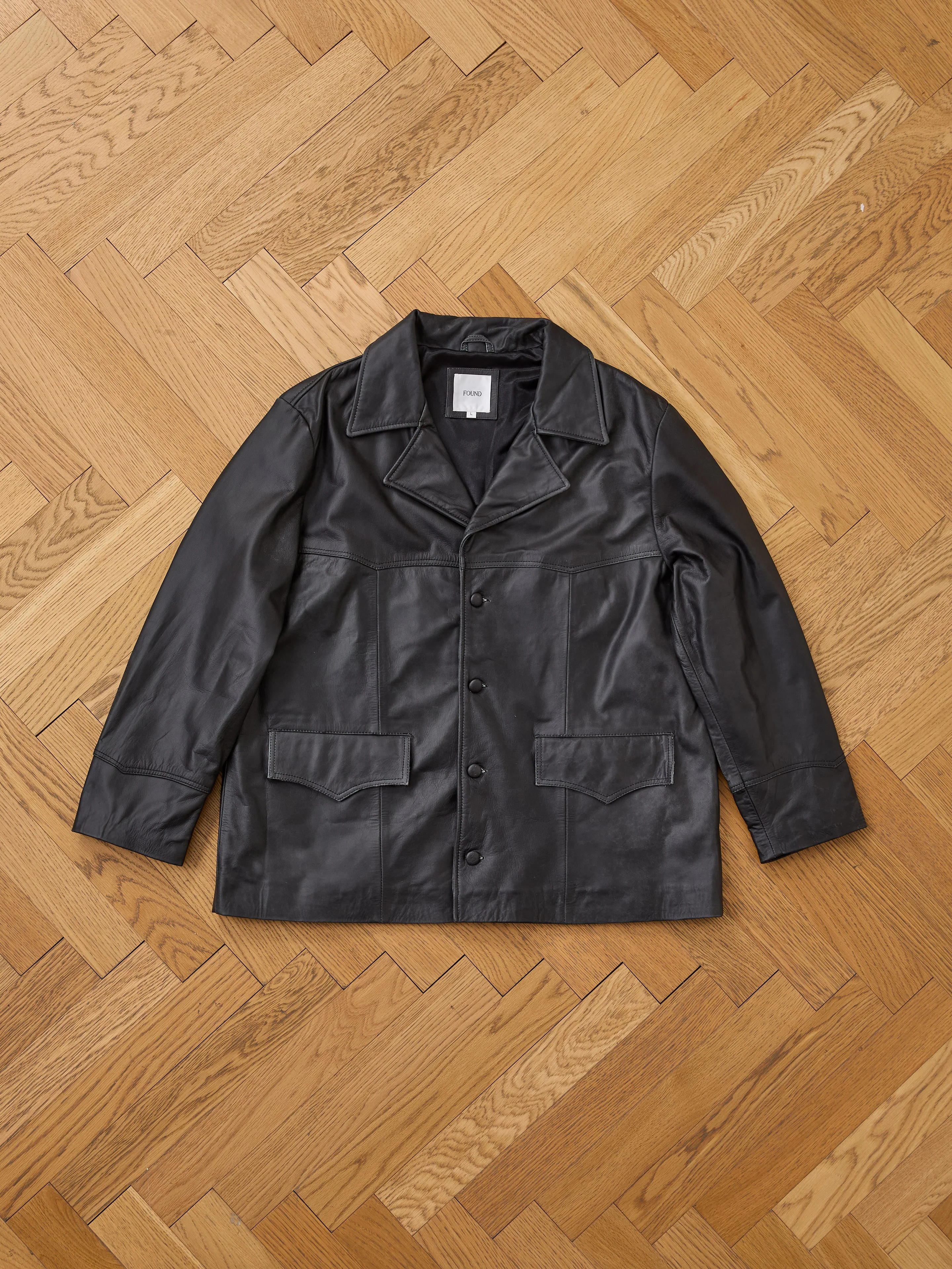Western Oversized Leather Blazer - Image 20